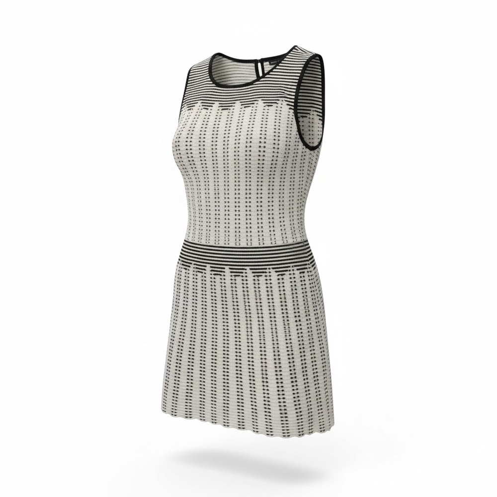 Women’s Small White House Black Market Sleeveless Graphic Dot Sweater Dots